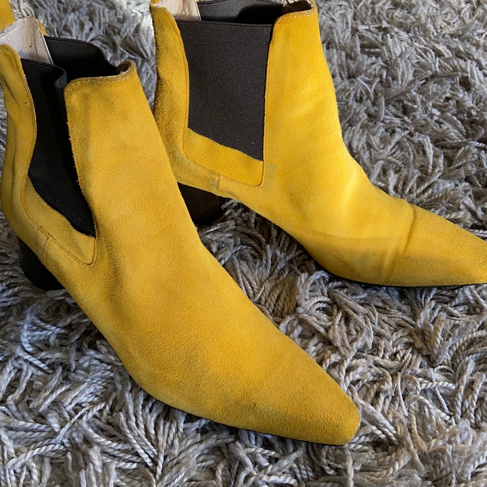Yellow Heeled Boots